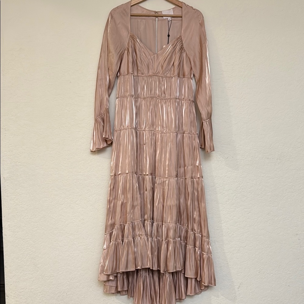 Cinq a Sept, Pink Asymmetrical Ruched Gown, Size 4, NWT